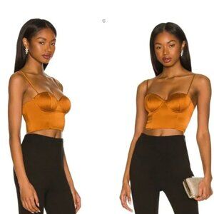 NBD | NWT Archer Crop Top in Gold Size S